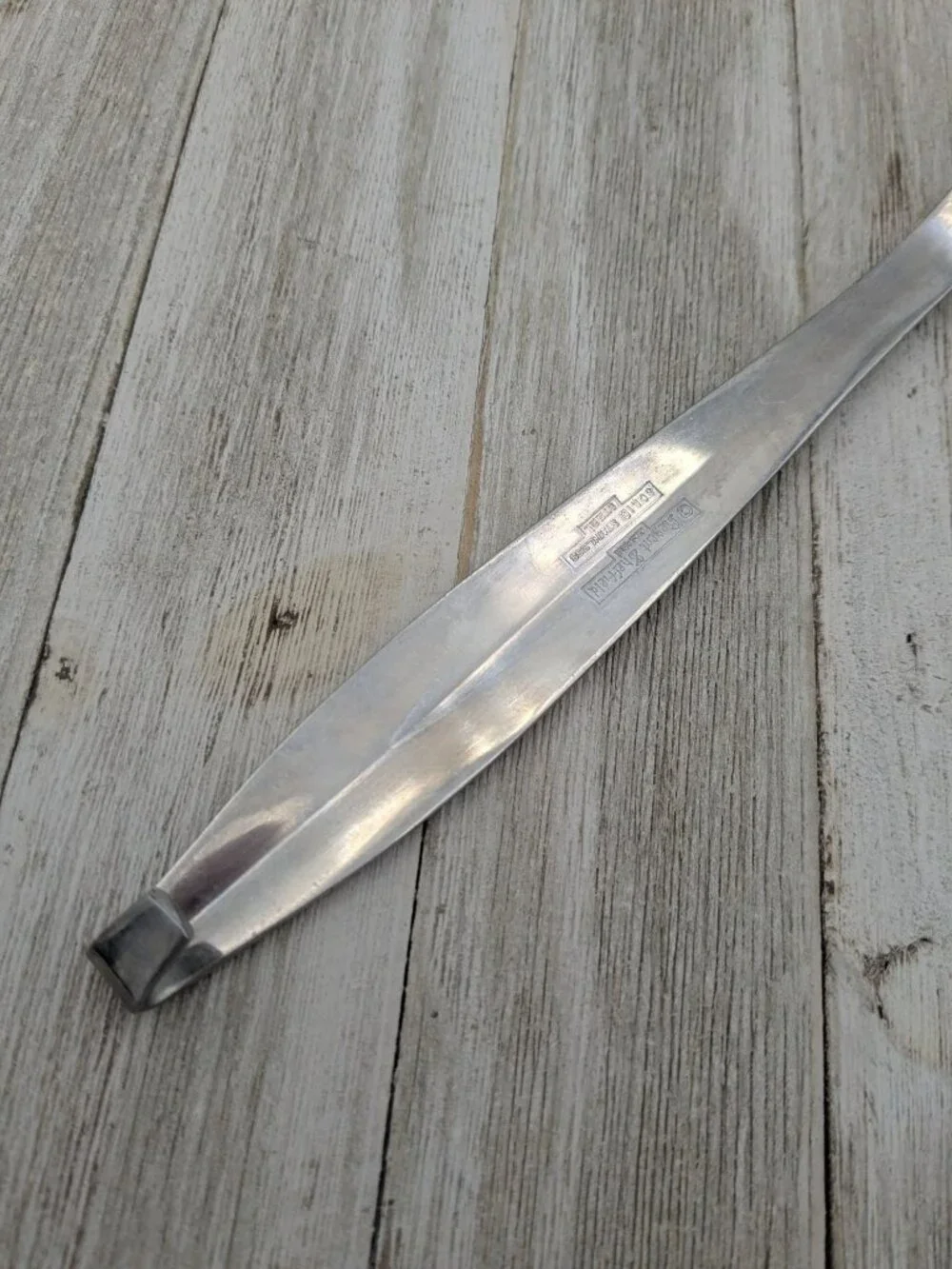 Vintage Regent Sheffield Solid Stainless Steel Meat Serving Fork Star Design